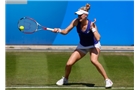 BIRMINGHAM, ENGLAND - JUNE 12:  Alison Riske of the United States in action during Day Four of the Aegon Classic at Edgbaston Priory Club on June 12, 2014 in Birmingham, England.  (Photo by Paul Thomas/Getty Images)